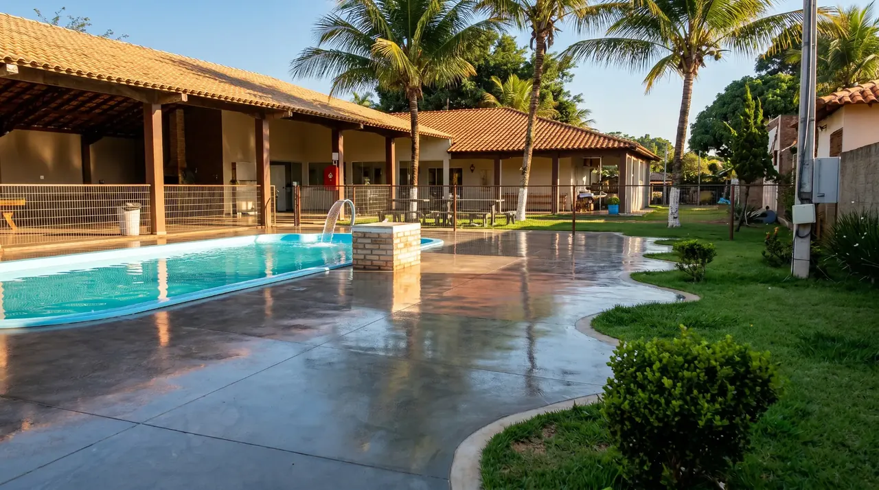 Área da piscina da Unidade Rio Preto